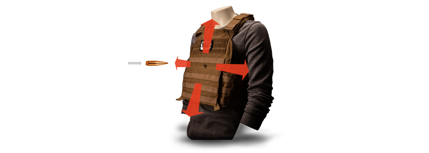 Photo showing fragmentation and spalling from Armored Republic
