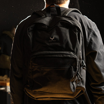 Man wearing Armored Republic Ballistic Backpack