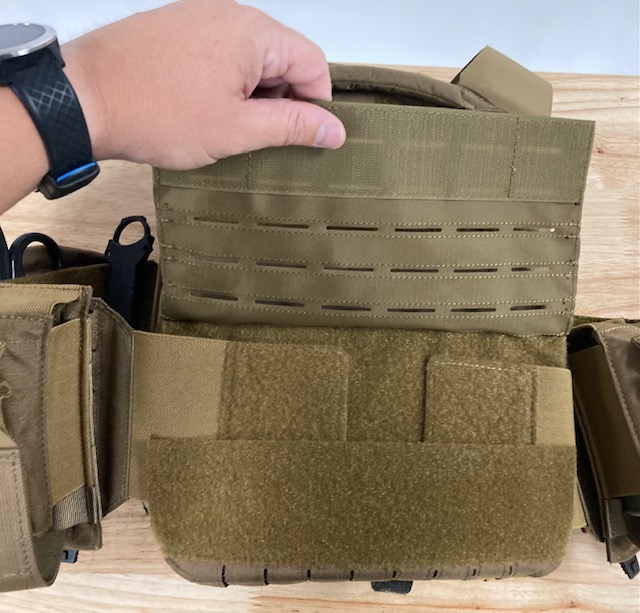 Pulling up the top flap on the Invictus carrier from Armored Republic